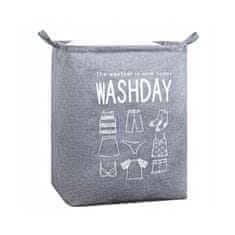 LIVEFY koš za rublje Washday 50×40×50 cm, sivi