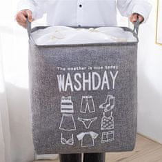 LIVEFY koš za rublje Washday 50×40×50 cm, sivi