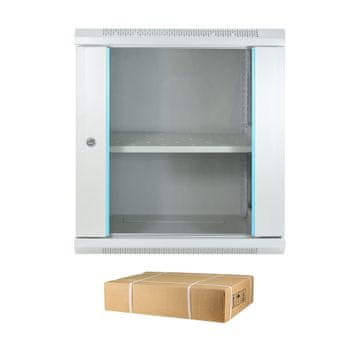 Datech zidni ormar 18U 901 600x450 sivi + polica DP.6418.9000