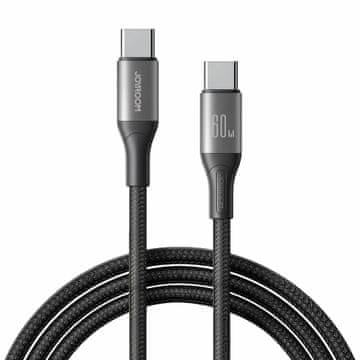 Joyroom  kabel USB C-C 1m 60W crni pleteni S-A28