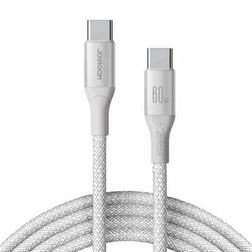 Joyroom kabel USB C-C 1m 60W bijeli pleteni S-A28