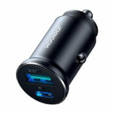 Joyroom punjač za automobil 12V 24V 30W PD QC TipA TipC crni JR-CCN05
