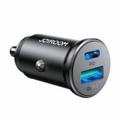 Joyroom punjač za automobil 12V 24V 30W PD QC TipA TipC crni JR-CCN05
