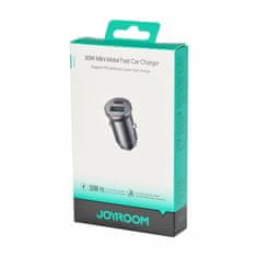 Joyroom punjač za automobil 12V 24V 30W PD QC TipA TipC crni JR-CCN05
