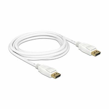 Delock kabel DisplayPort 3m 4K 60Hz bijeli 84878