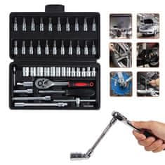 MG Socket Wrenches set nasadnih ključeva 46 kom, crni
