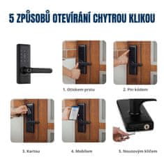 BOT Pametna kvaka za vrata Tuya H2 crna