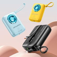 Awei P23K 10 000 mAh, 22,5 W, crna, Powerbank s zaslonom 