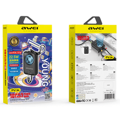 Awei P23K 10 000 mAh, 22,5 W, crna, Powerbank s zaslonom 