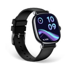 Ksix smartwatch Iria, 1,7" AMOLED, 4 dana aut., metal i silikon. narukvica, crna