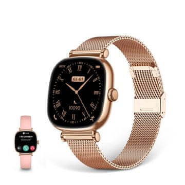 Ksix smartwatch Iria, 1,7" AMOLED, 4 dana aut., met. i silikon. narukvica