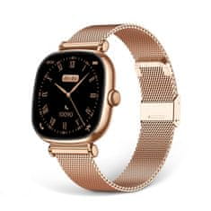 Ksix smartwatch Iria, 1,7" AMOLED, 4 dana aut., metal i silikon. narukvica, roza