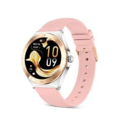 Ksix Smartwatch Lya, 1,19” AMOLED, 5 dana aut., met. i sili. narukvica, srebrni