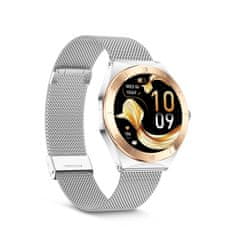 Ksix Smartwatch Lya, 1,19” AMOLED, 5 dana aut., met. i sili. narukvica, srebrni
