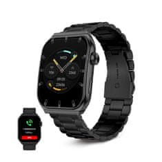 Ksix smartwatch Olympo, AMOLED 1,96” zaslon, 2 remena, 5 dana aut., crni
