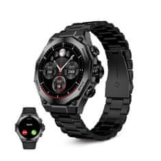 Ksix Smartwatch Titanium, AMOLED 1,43” zaslon, 2 remena, 5 dana aut., crni