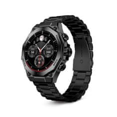 Ksix Smartwatch Titanium, AMOLED 1,43” zaslon, 2 remena, 5 dana aut., crni