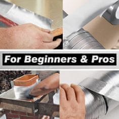 Netscroll Aluminijska ljepljiva traka za brtvljenje i izolaciju, traka za brtvljenje cijevi, vodootporna i otporna na toplinu, izolacijska traka za klima uređaje, 10 m, AluTape