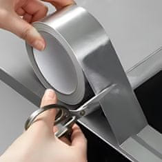 Netscroll Aluminijska ljepljiva traka za brtvljenje i izolaciju, traka za brtvljenje cijevi, vodootporna i otporna na toplinu, izolacijska traka za klima uređaje, 10 m, AluTape