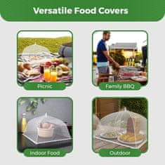 Netscroll Zaštitna mreža za hranu protiv insekata, sklopiva, prijenosna, pokrov za hranu za piknike i vrt, prozračna i praktična, FoodCover