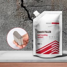 Netscroll Tesnilno ljepilo za beton i pukotine, vodootporno i elastično, brzo sušeće, tesnilna masa za zidove i podove, krovove i fuge, 500 ml, sivo, CrackFiller