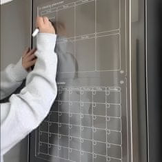 HOME & MARKER® Akrilni magnetni koledar za hladnjak, tjedni i mjesečni planer za organizaciju | REUSABLEPLAN