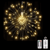 Netscroll LED vatromet dekoracija, 120 LED lampica na bakrenoj žici, 8 načina treperenja, daljinski upravljač, 10 razina svjetline, vodootporna za unutarnju i vanjsku uporabu, RomanticLights