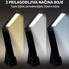 VYZIO® Bežični punjač postaja s LED svjetlom i prikazom vremena, brzo punjenje za mobitele | TABLECHARGE