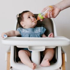 Netscroll Silikonska bočica sa žličicom za bebe, jednostavno hranjenje bez nereda, mekana i sigurna za desni, 120 ml, SoftSpoon