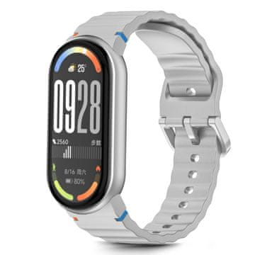 Tech-protect Silicone Sport remen za Xiaomi Smart Band 8 / 9 / 10, crayon grey