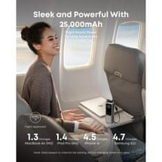 Anker Powerbank 25000 mAh s ugrađenim USB-C kablom, 165W, srebrni