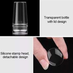 Netscroll Silikonski alat za prijenos uzoraka na nokte, štambilj za nail art i francusku manikuru, jednostavna upotreba, za kućnu i profesionalnu primjenu, NailStamp