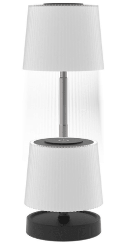  Platinet PTL45 Wavy brezžična namizna LED svetilka, USB-C, 28,5 x 10 cm, črno-bela