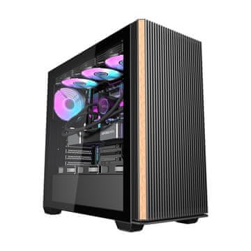 darkFlash Računalno kućište Darkflash DS900WS (crna) i 4 ventilatora