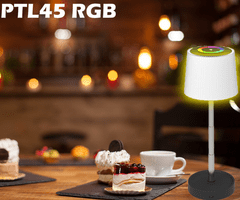 Platinet PTL45RGB VALOVITA bežična LED stolna lampa, USB-C, 28,5 x 10 cm, crno-bijela