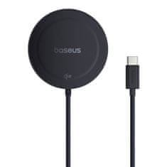 BASEUS Osnovna stanica za punjenje 15W Baseus Simple Mini4 (crna) MagSafe s kablom 1,5m