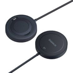 BASEUS Osnovna stanica za punjenje 15W Baseus Simple Mini4 (crna) MagSafe s kablom 1,5m