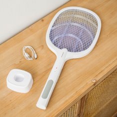 InnovaGoods Punjivi reket za ubijanje insekata s UV svjetlom 2 u 1 Elecfly