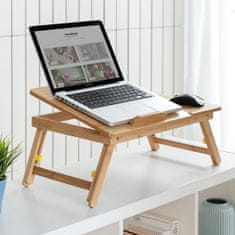 InnovaGoods Pomoćni Sklopivi Stol od Bambusa Lapwood 