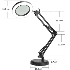 Platinet PDLD11 LED stolna lampa Magnify, crna