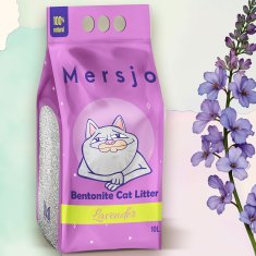 Mersjo Bentonitni posip za mačke lavanda LAVANDA 10l