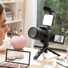 InnovaGoods Komplet za Vlogging sa Svjetlom, Mikrofonom i Daljinskim Upravljačem 
