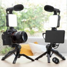 InnovaGoods Komplet za Vlogging sa Svjetlom, Mikrofonom i Daljinskim Upravljačem 