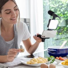 InnovaGoods Komplet za Vlogging sa Svjetlom, Mikrofonom i Daljinskim Upravljačem 