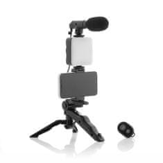InnovaGoods Komplet za Vlogging sa Svjetlom, Mikrofonom i Daljinskim Upravljačem 