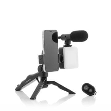 InnovaGoods Komplet za Vlogging sa Svjetlom, Mikrofonom i Daljinskim Upravljačem