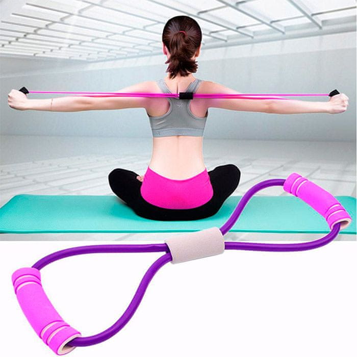 Netscroll Elastična traka za vježbanje cijelog tijela, za jogu, pilates i trening snage, udobna i kompaktna, 40x15 cm, otporna traka za vježbanje, YogaBands