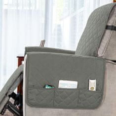 HOME & MARKER® Elastična navlaka za fotelju, periva i protuklizna zaštita protiv dlaka i mrlja | LUXSIT, siva