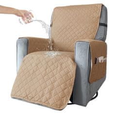 HOME & MARKER® Elastična navlaka za fotelju, periva i protuklizna zaštita protiv dlaka i mrlja | LUXSIT, bež