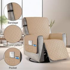 HOME & MARKER® Elastična navlaka za fotelju, periva i protuklizna zaštita protiv dlaka i mrlja | LUXSIT, bež